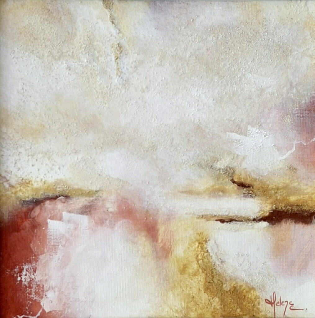 Peinture sur carton entoilé de Hélène Carpentier artiste peintre "Minéral" Acrylique sur carton entoilé et pigments minéraux naturels 20 x 20 cm, 2026